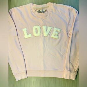 Tory Sport Women's Pink LOVE Crewneck Sweatshirt
